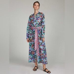 SALONI Inez Floral Print Maxi Dress in Pastel Blossom Print